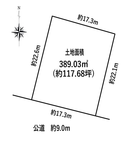 愛知県名古屋市緑区上旭２丁目 間取図・土地図