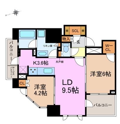 ★ゼスタタワー名古屋代官町 間取図・土地図