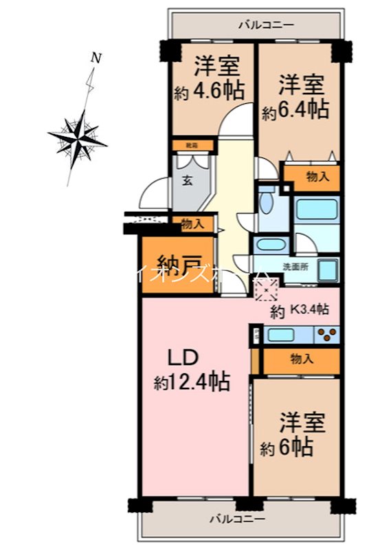愛知県日進市栄１丁目 間取図・土地図