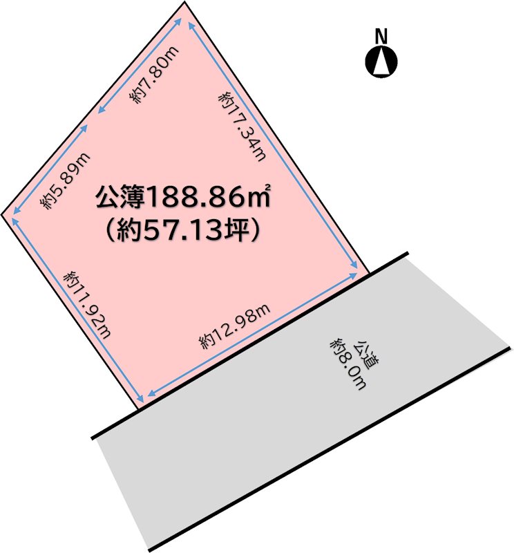 愛知県日進市藤島町五反田 全体区画図