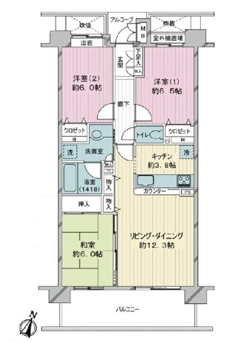 よこすか海辺ニュータウンかがやきの街 間取り図