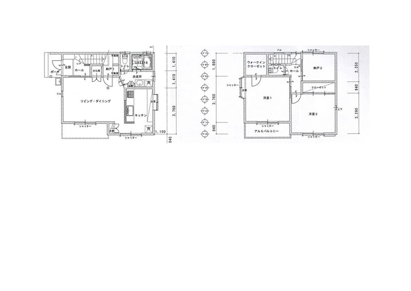 東浦賀2丁目中古戸建 間取図・土地図