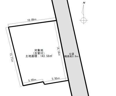 寺前1丁目売地 間取図・土地図