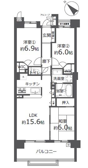 シー・パークスザ・ウイングフォート 間取図・土地図