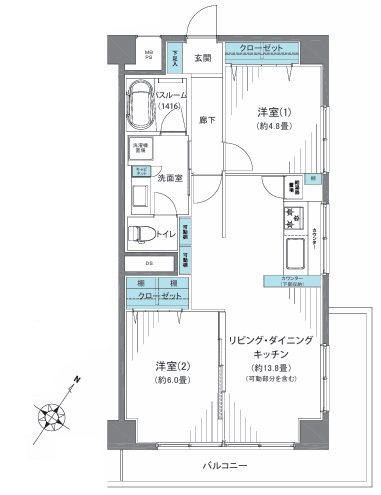 NICハイム横須賀中央 間取図・土地図