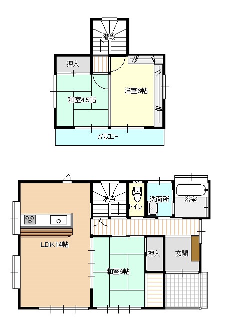 若葉町売家 間取り図