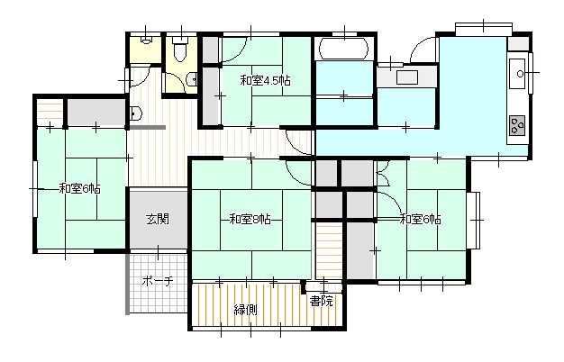 富の原二丁目　売家 間取り図