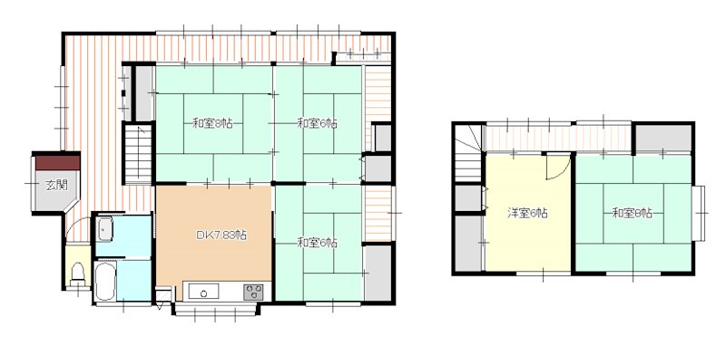 中尾町 売家 間取り図