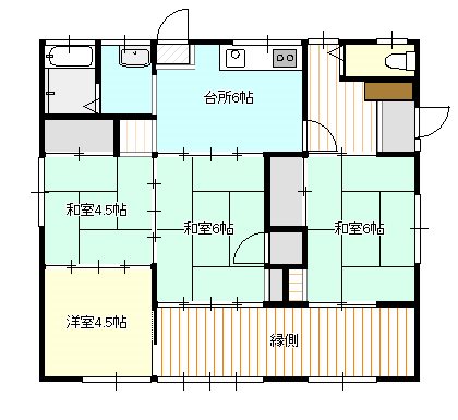 白岩町売家 間取り図