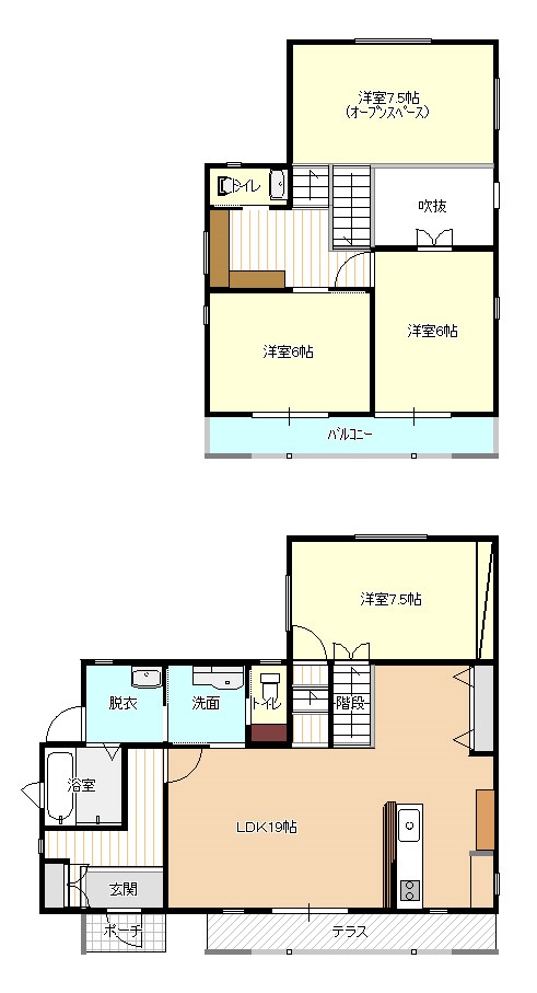 小船越築浅売住宅 間取り図