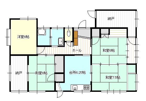 小野町 売家 間取り図