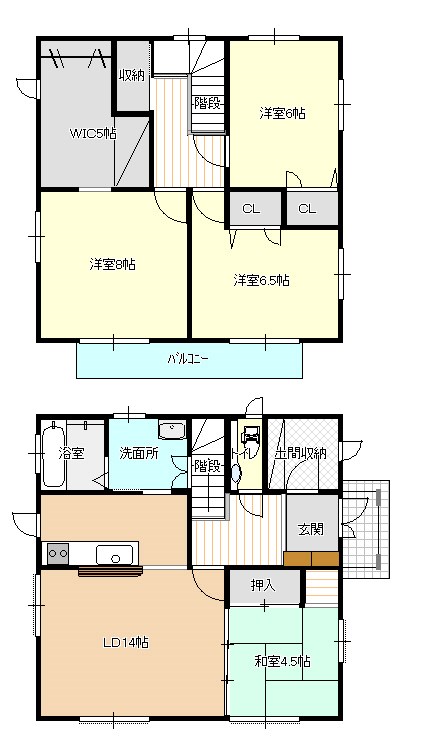 飯盛町売家 間取り図