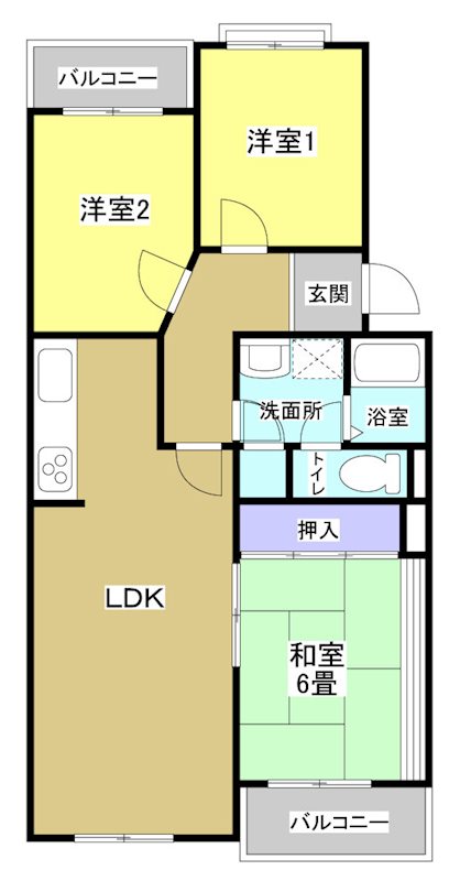 サンガーデン住吉二番館 306号室 間取り図