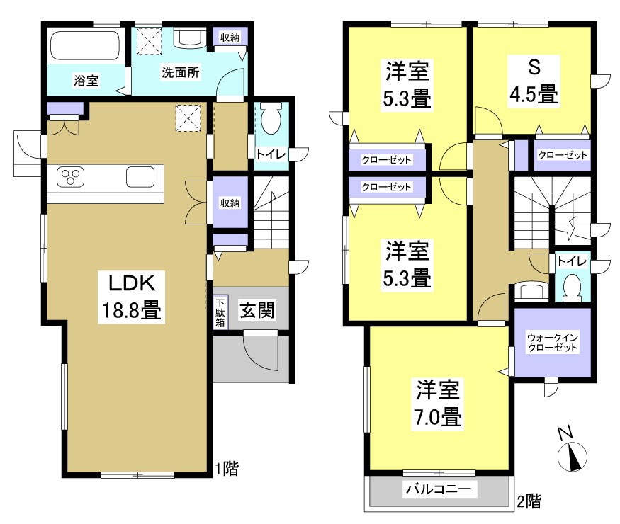 磐田市西貝塚 間取り図