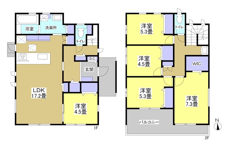 浜松市浜名区中瀬 間取り図