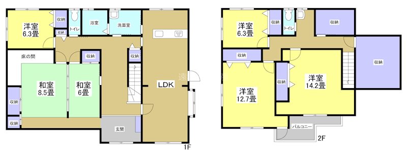 袋井市愛野南 間取り図