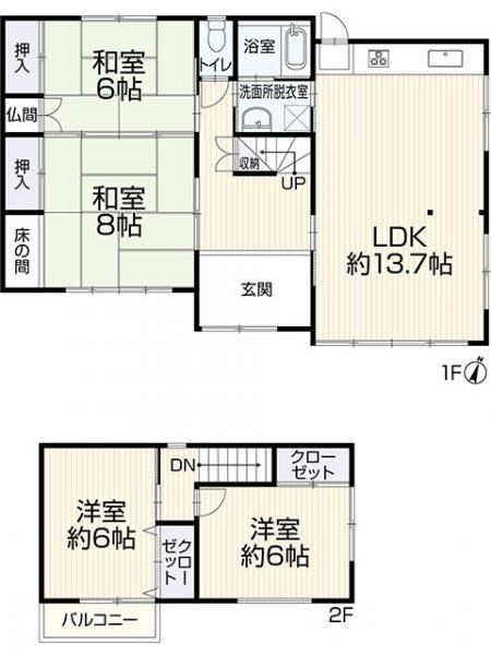 磐田市堀之内 間取り図