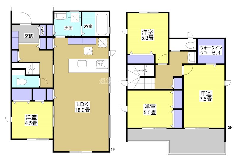 菊川市仲島2丁目 間取り図