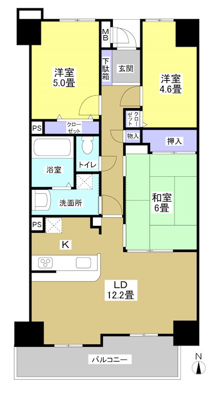 ナイスアーバン天王町 間取り図