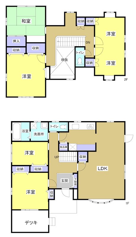 袋井市下山梨1丁目 間取り図