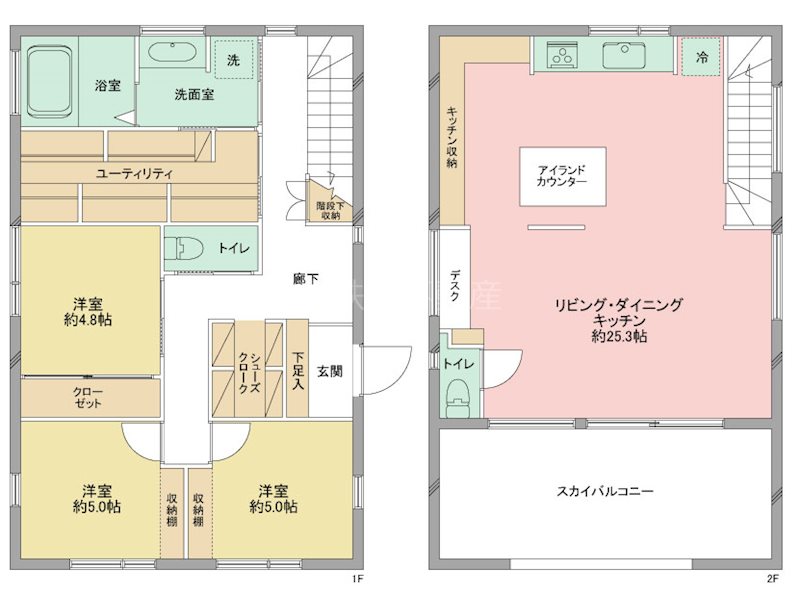 浜松市中央区蜆塚1丁目 間取り図