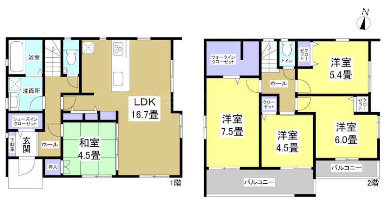 磐田市二之宮 間取り図