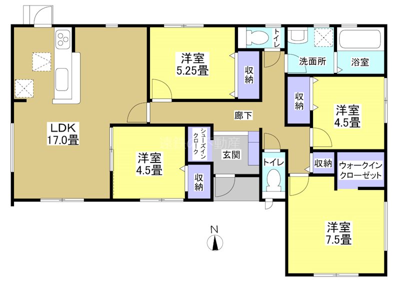 磐田市福田 間取り図