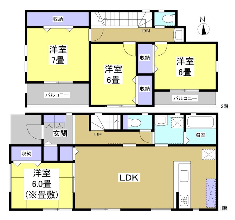 磐田市福田中島 間取り図