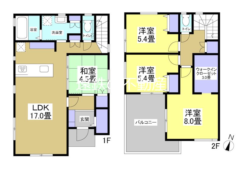 浜松市中央区佐鳴台1丁目 間取り図