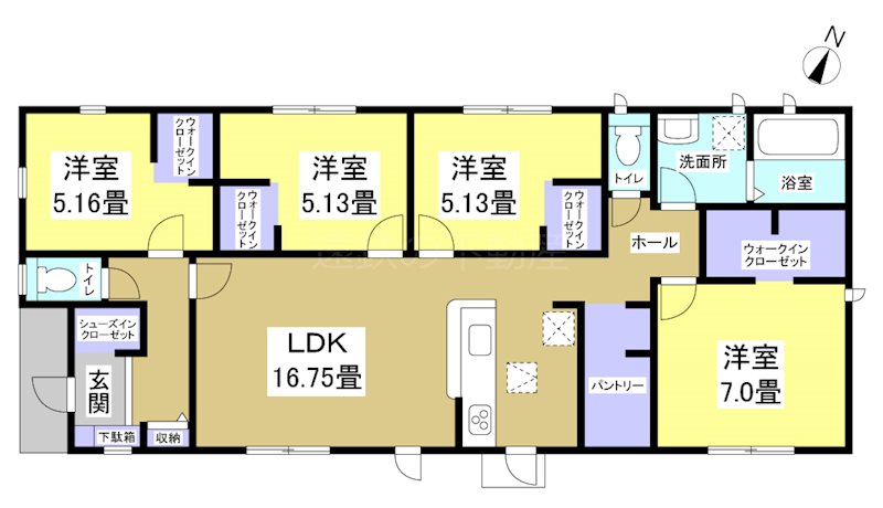 袋井市長溝 間取り図