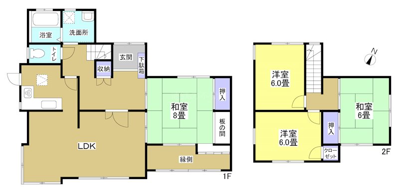 掛川市下垂木 間取り図