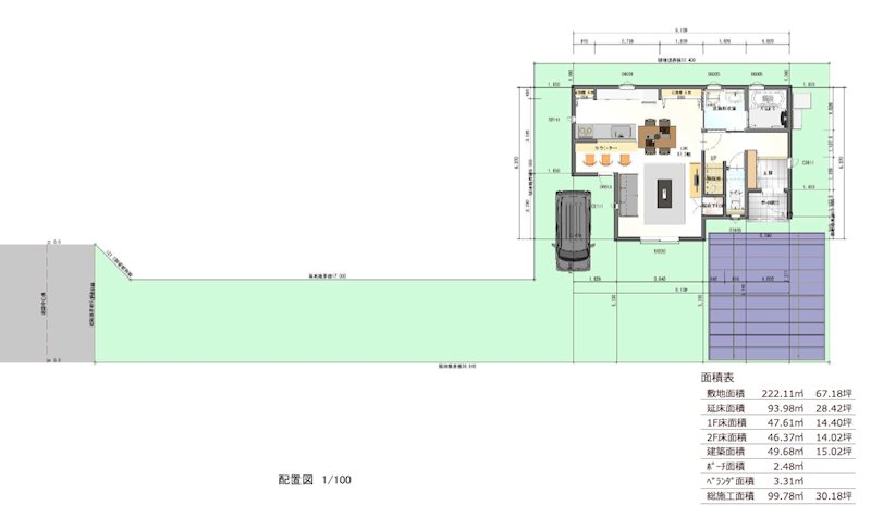磐田市堀之内　No.2 間取図・土地図
