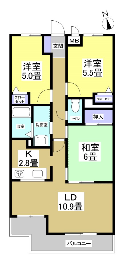 ナイスアーバン入野弐番館 間取り図