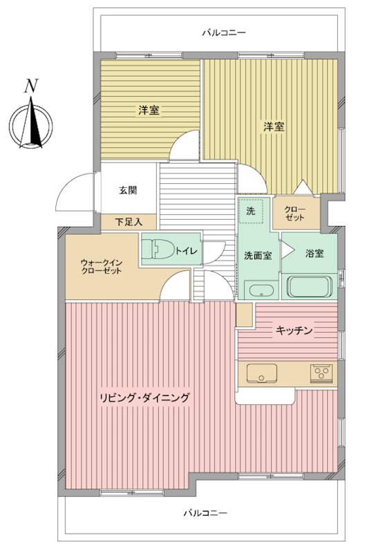 ナイスアーバン葵町 205号室 間取り図