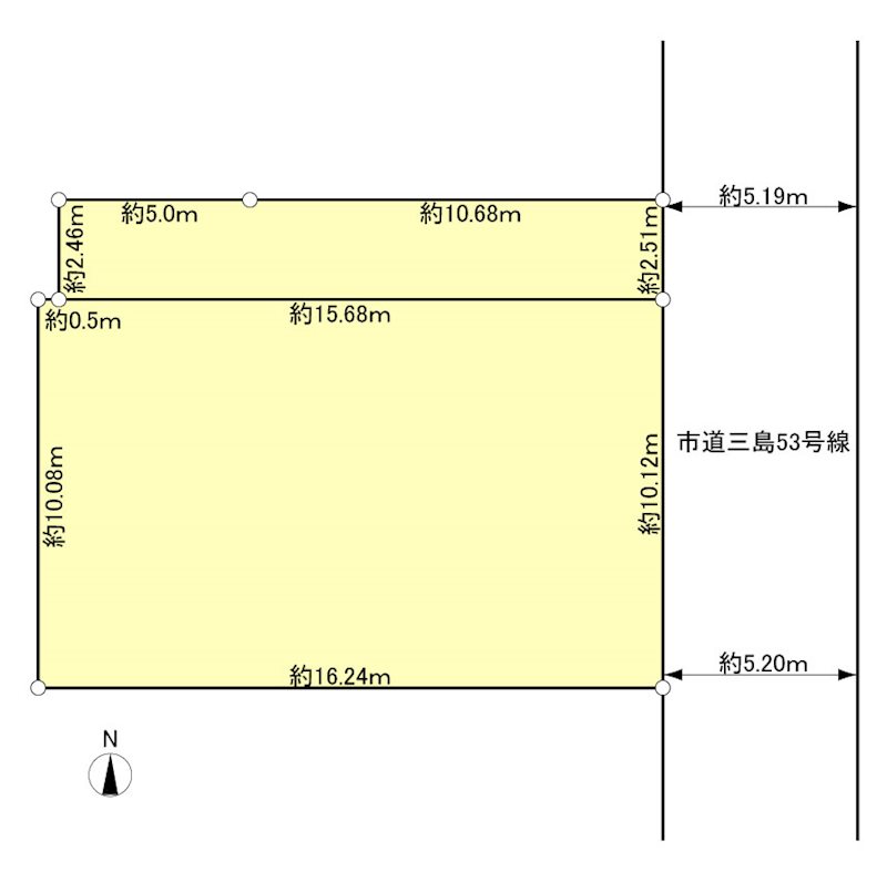 浜松市中央区三島町 間取図・土地図