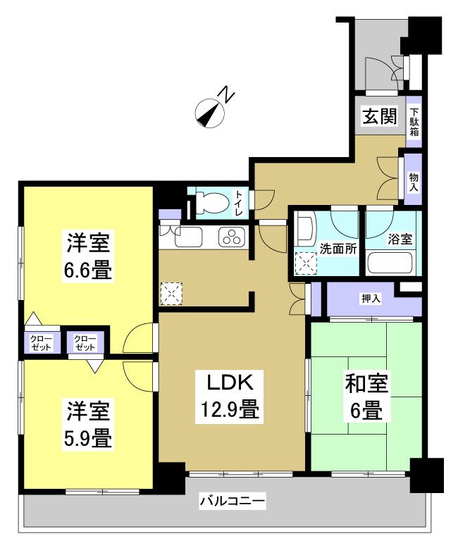 ファミール・ヒルズ西浜松 間取り図