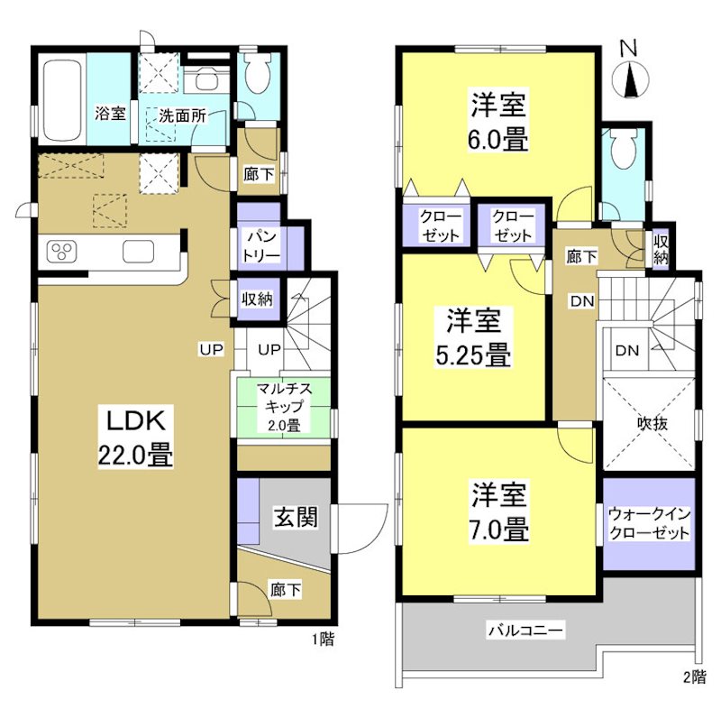 浜松市中央区和合北4丁目 間取り図