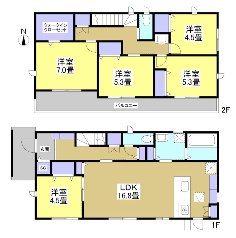 袋井市高尾 間取り図