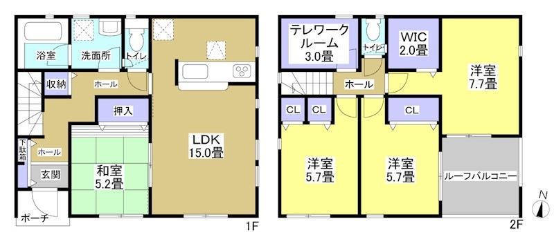 袋井市堀越 間取り図