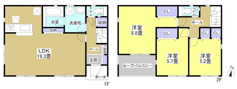 袋井市堀越 間取り図