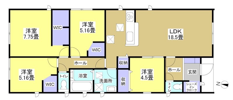 磐田市福田中島 間取り図