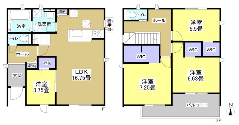 磐田市福田中島 間取り図