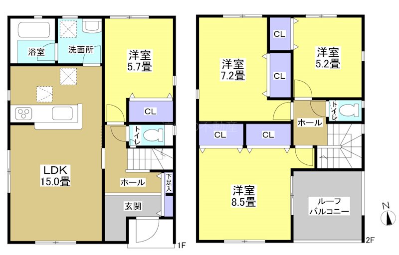 磐田市西貝塚 間取り図