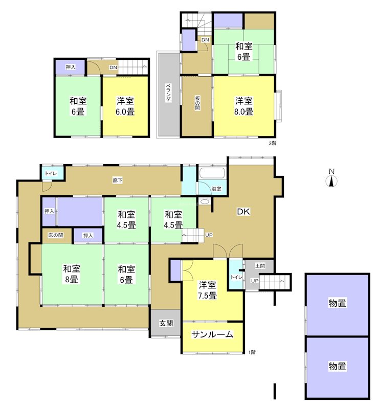 掛川市細谷 間取り図