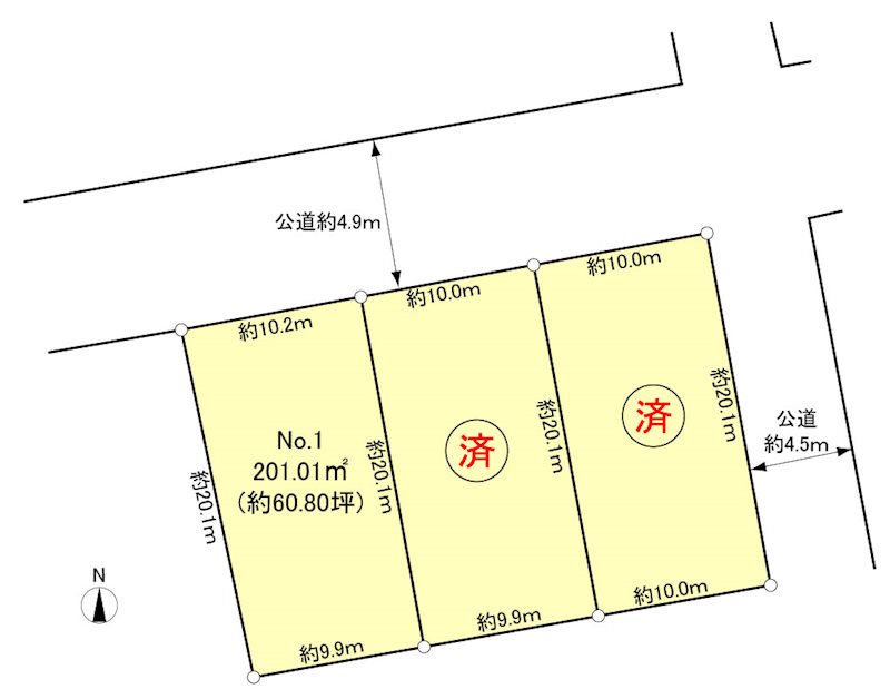袋井市浅名 間取図・土地図