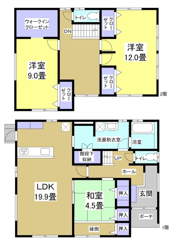 磐田市東新町 間取り図