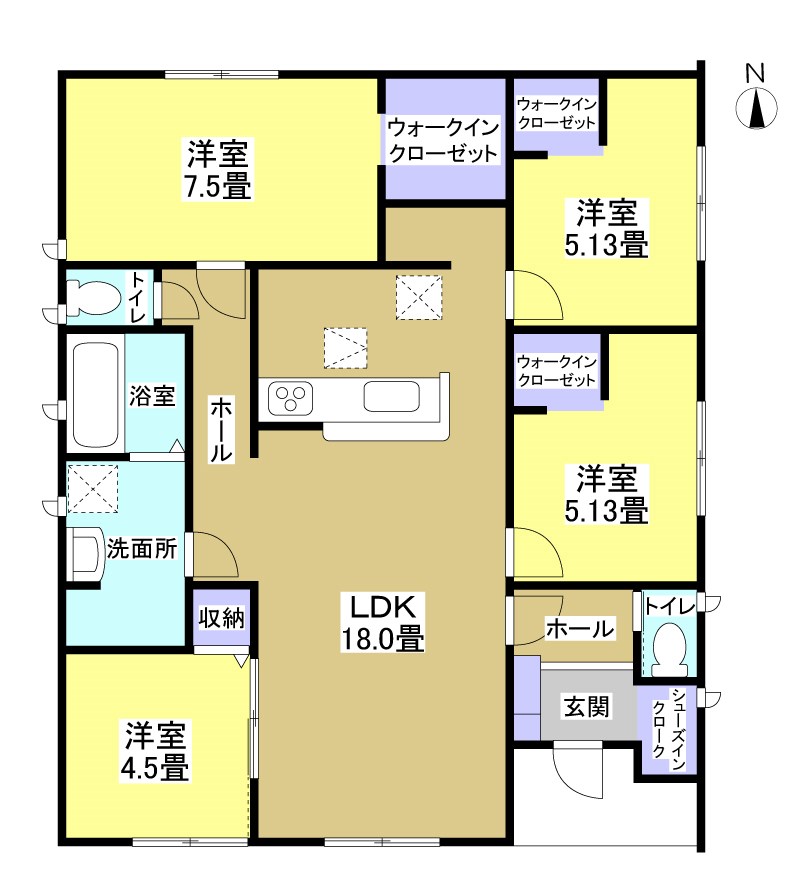 磐田市上岡田 間取り図