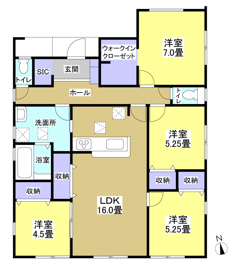 菊川市半済 間取り図