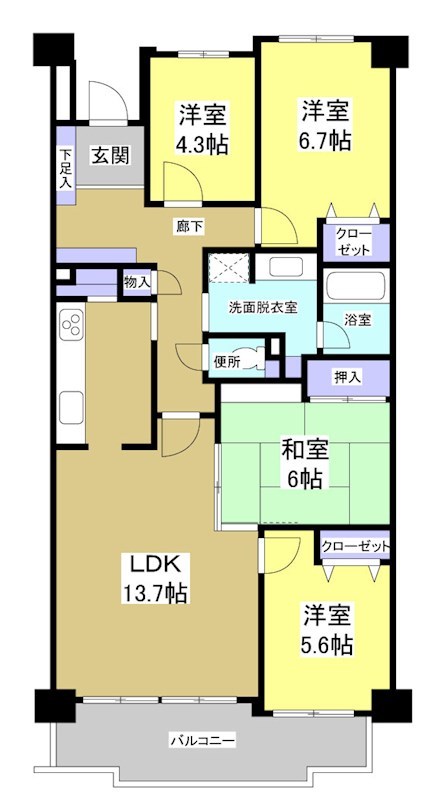 パストラルハイム幸弐番館 間取り図