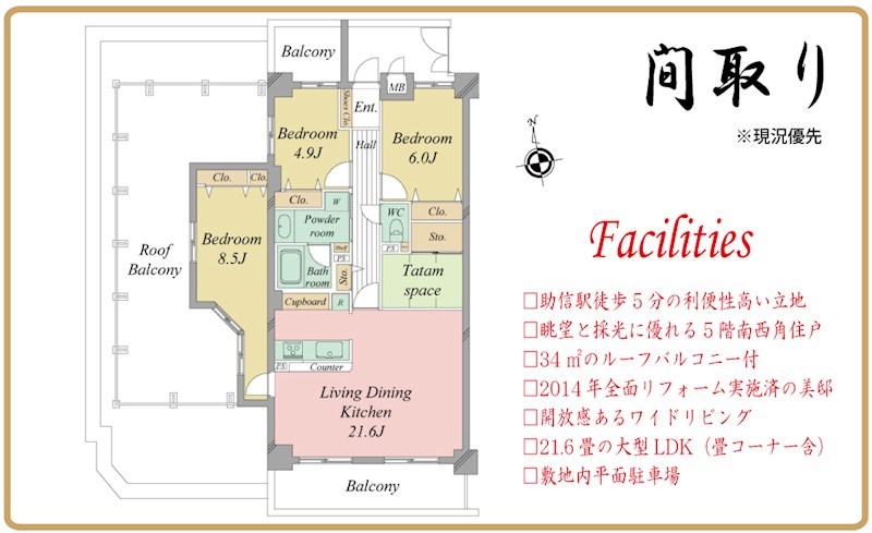 ネオハイツ助信 間取り図